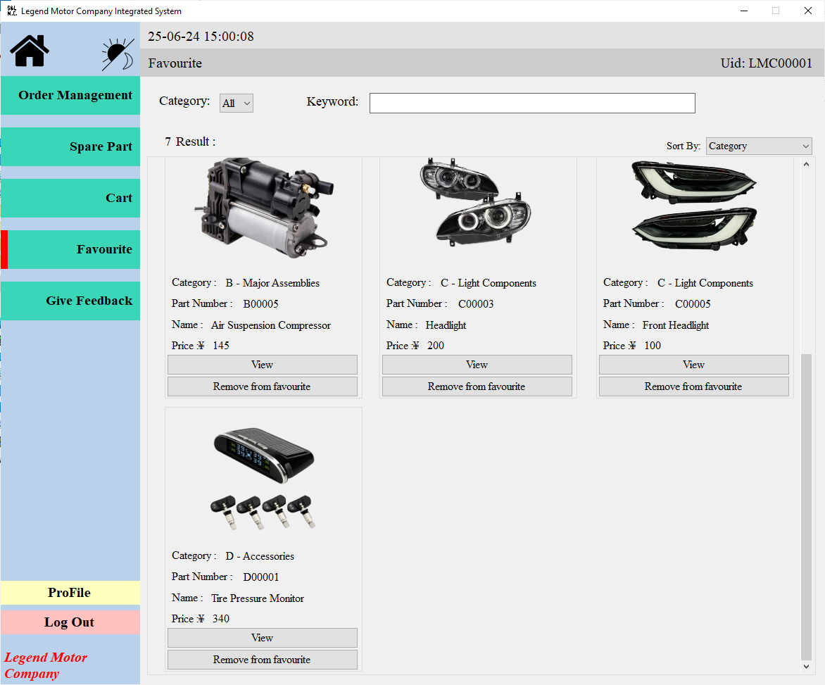 Remove from Favourite